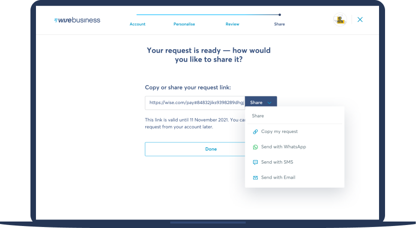 Get paid on time with payment links